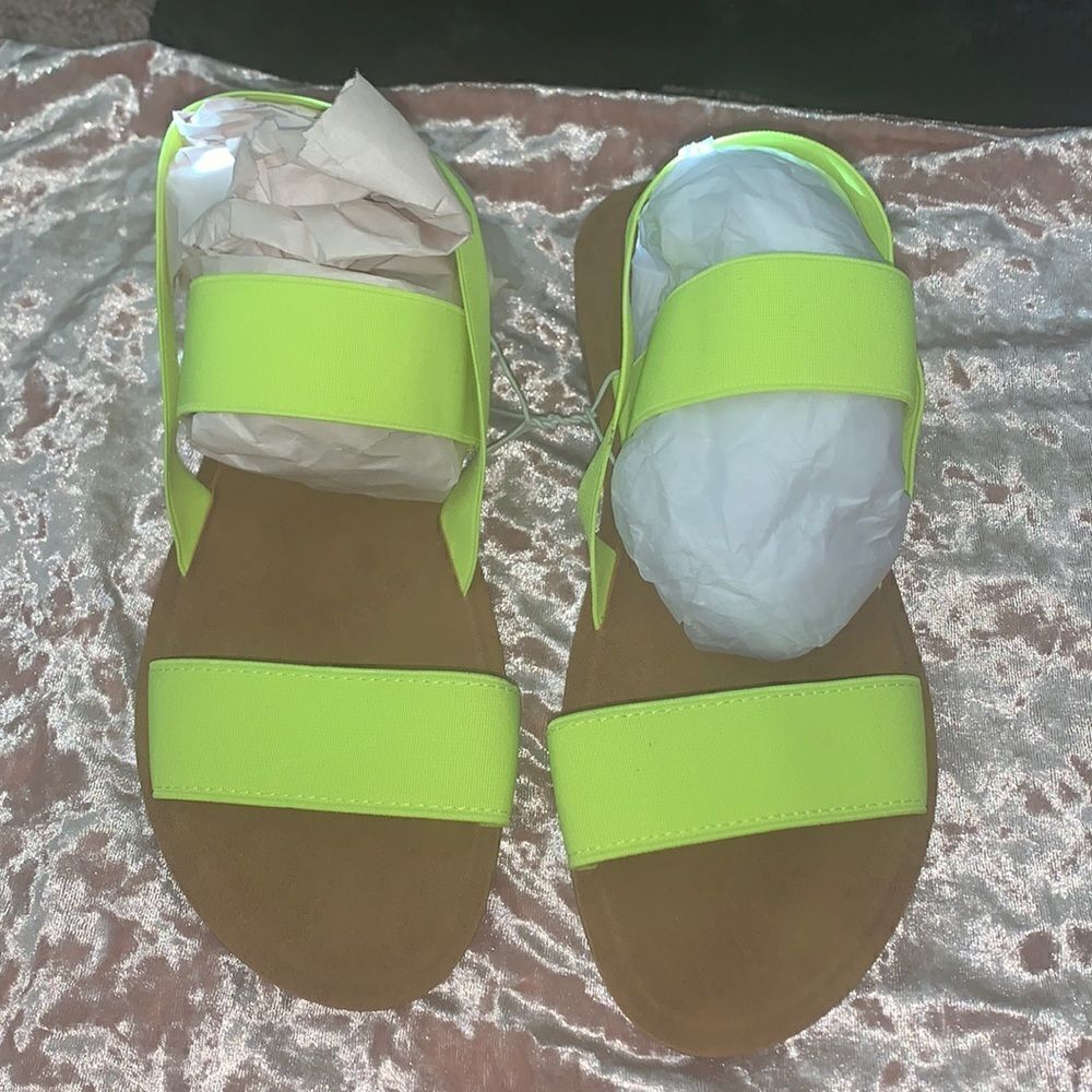 Neon Green Sandals